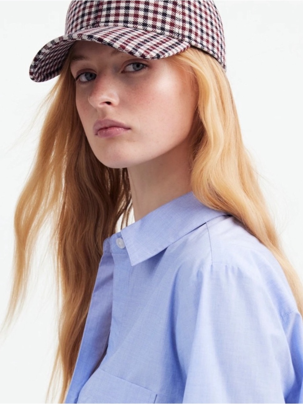 NWT Madewell Houndstooth Baseball Cap Adjustable CLASP BROKEN